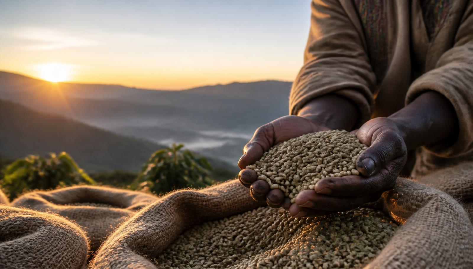 Ethiopian export goods being prepared for international shipment